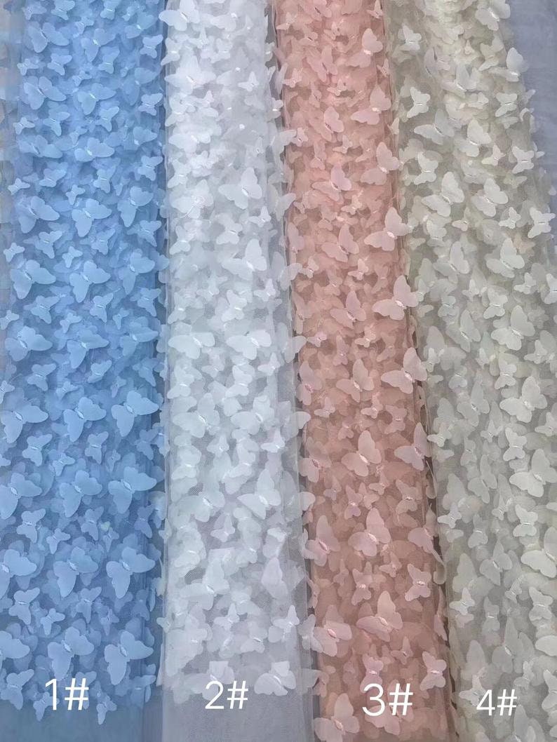 Download 1yard High Quality 3d Butterfly Lace Fabric White Wedding Dress Flower Embroidery Lace Bridal Dress Lace Pink Blue Butterfly Lace Girl Dress Sewing Fiber Sewing Needlecraft Kientructhanhdat Com