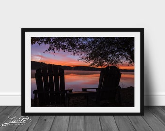 Peachtree City Lake Sunset Sunrise Framed Fine Art Wall Art