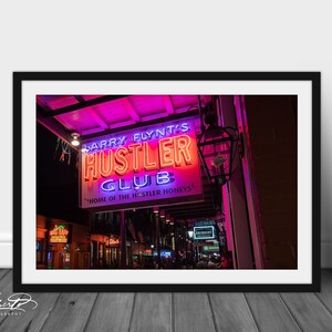 Hustler Neon light Sign | Photography Print