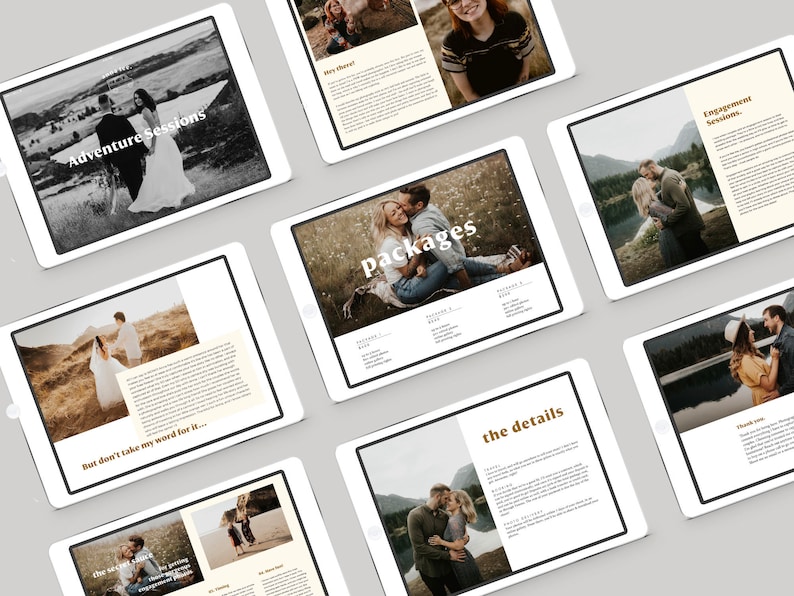 Couples & Engagement Sessions Photographer Price Guide Template for
