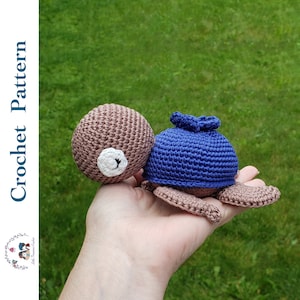 Patrón de crochet - Tortuga marina de arándanos, patrón amigurumi