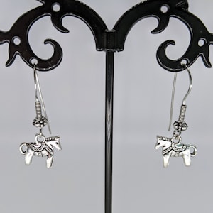 Swedish Dala Horse Earrings with Sterling Silver hooks