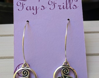 Triseklion symbol earrings in gold or silver