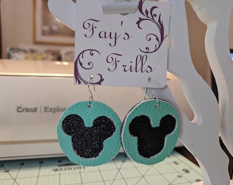 Disney Mickey Faux Leather Earrings