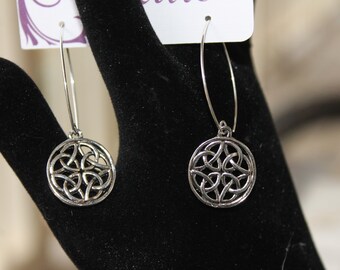 Celtic marquise hook earrings