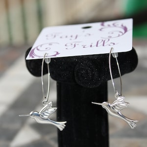 Hummingbird Earrings - Sterling Silver
