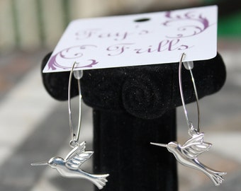 Hummingbird Earrings - Sterling Silver