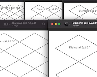 Diamond 6pt - Printable English Paper Piecing Template
