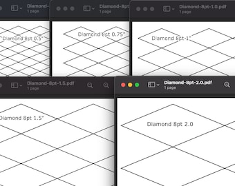 Diamond 8pt - Printable English Paper Piecing Template