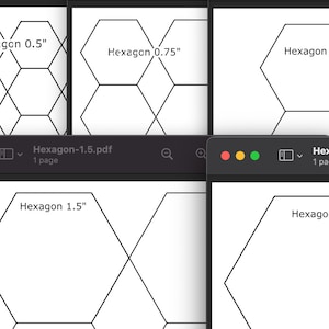 Hexagon - Printable English Paper Piecing Template