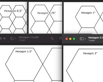 Hexagon - Printable English Paper Piecing Template