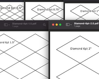 Printable English Paper Piecing Templates Set