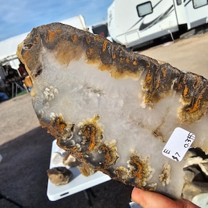 NV Druzy Plume Agate Slabs UNPOLISHED image 4