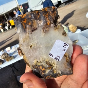 NV Druzy Plume Agate Slabs UNPOLISHED image 7