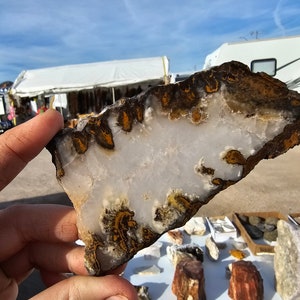 NV Druzy Plume Agate Slabs UNPOLISHED image 6