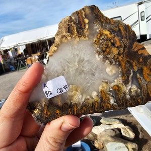 NV Druzy Plume Agate Slabs UNPOLISHED image 2