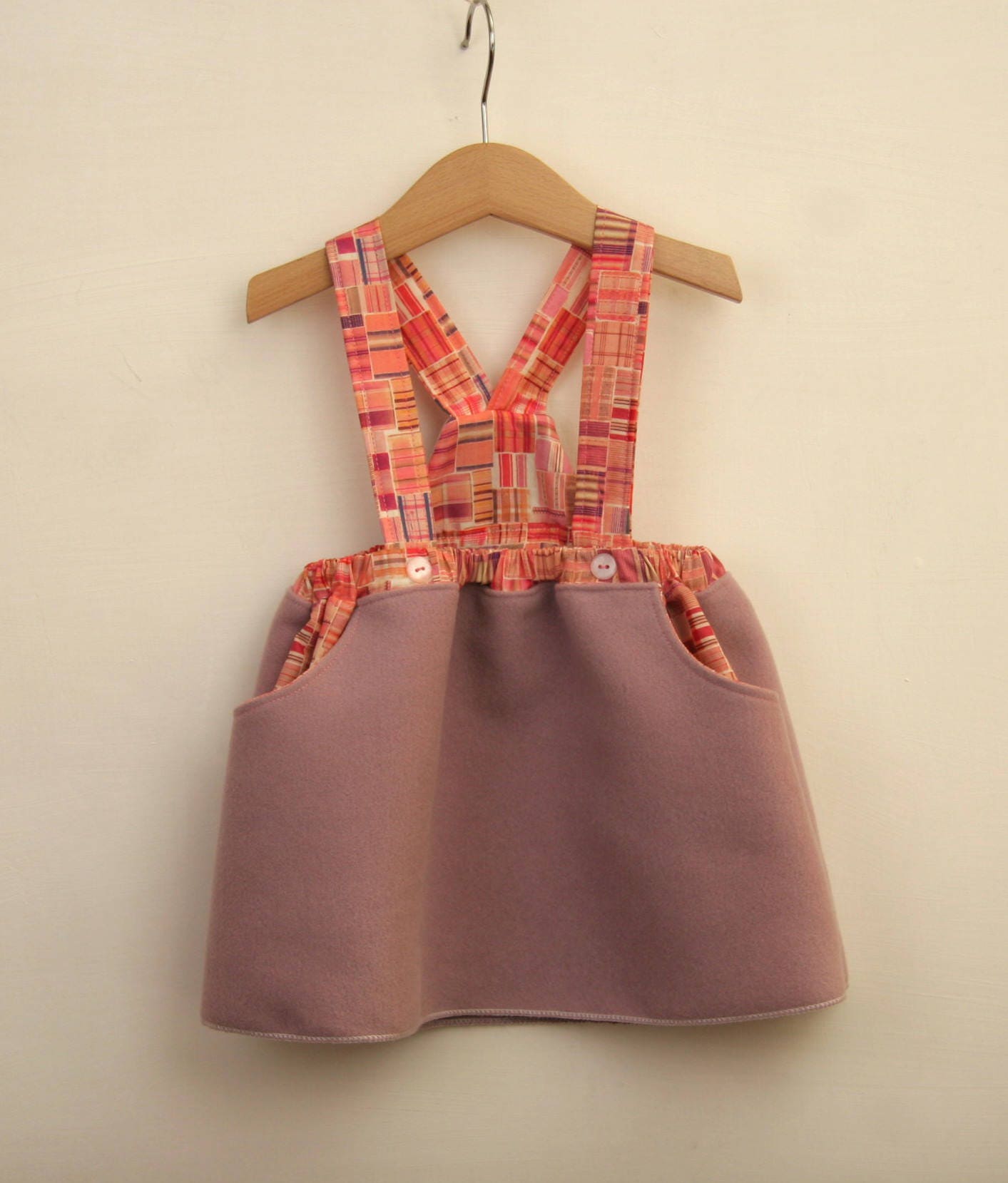girls pink dungaree dress