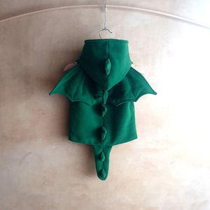 Dragon children Costume, Winged Alligator toddler vest, Green fleece waistcoat, baby fancy dress up, Kids Dinosaur newborn costume