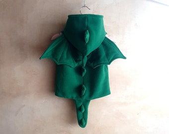 Gilet bébé dragon avec ailes, veste alligator vert, gilet doublé, gilet dinosaure unisexe, cadeau nouveau-né, cosplay médiéval