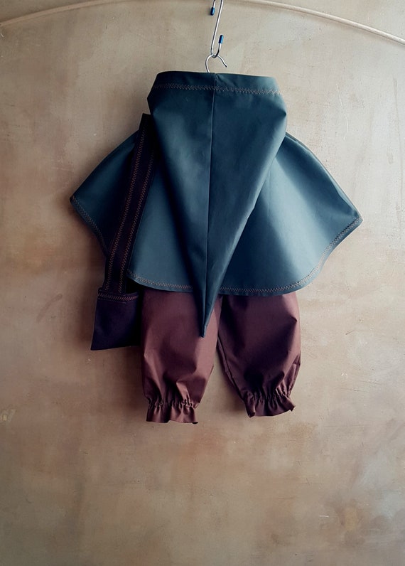 Hobbit child costume 3T Gnome Elf outfit Cloak Pants Haversack Lotrs cosplay Italian Baby Fashion Toddler children medieval luxury dress