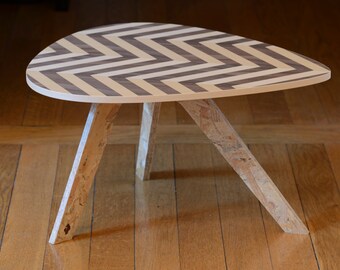 Coffee table / wooden service 50's