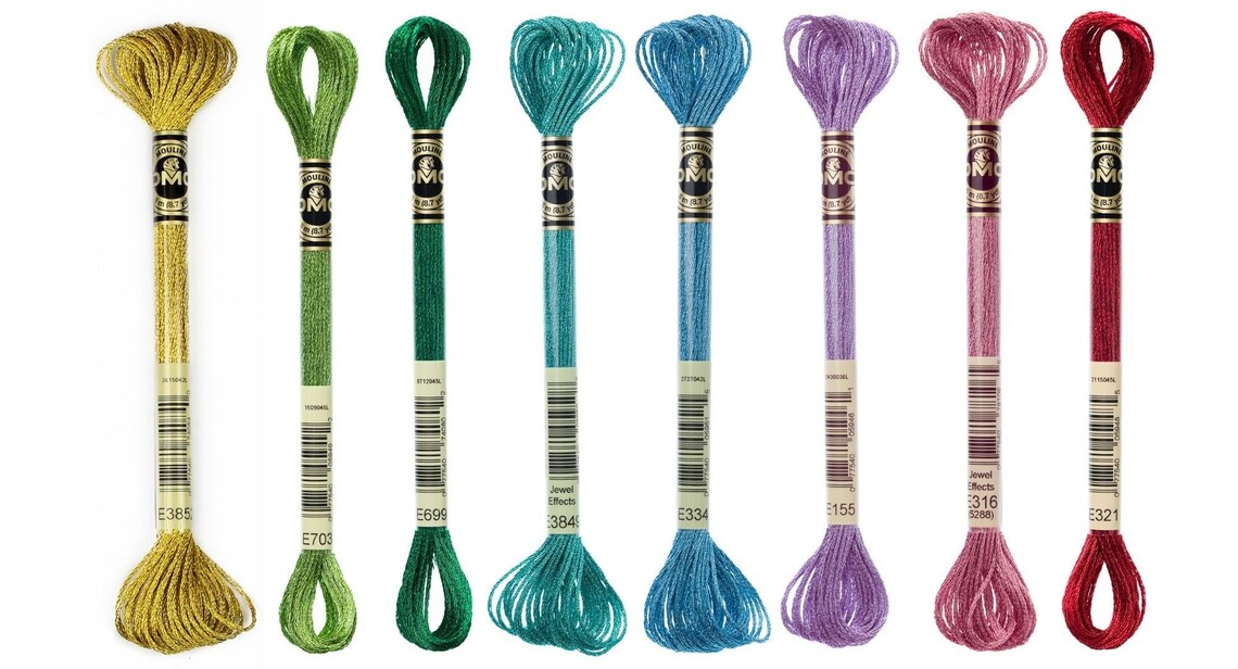 DMC metallic embroidery thread. Stranded polyester floss craft Etsy