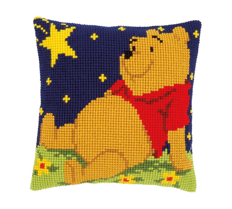 Cross stitch cushion kit Disney Winnie The Pooh Vervaco Etsy