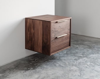 Walnut nightstand / Floating