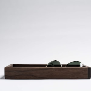 Valet tray - Walnut and felt
