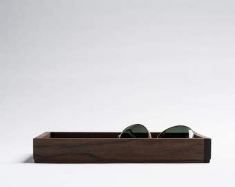 Valet tray - Walnut and felt