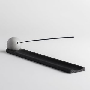 Incense burner - ebony oak and concrete