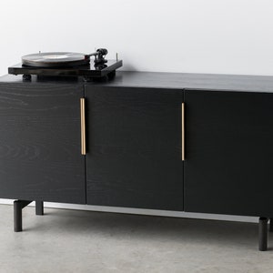 Noir ebony oak wood Credenza