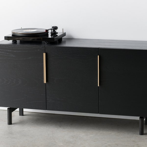 Noir ebony oak wood Credenza