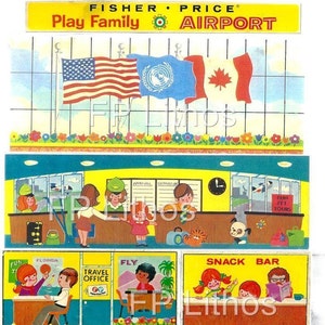 Vintage FISHER-PRICE AIRPORT Replacement Lithos #996 - Play Family - Little People