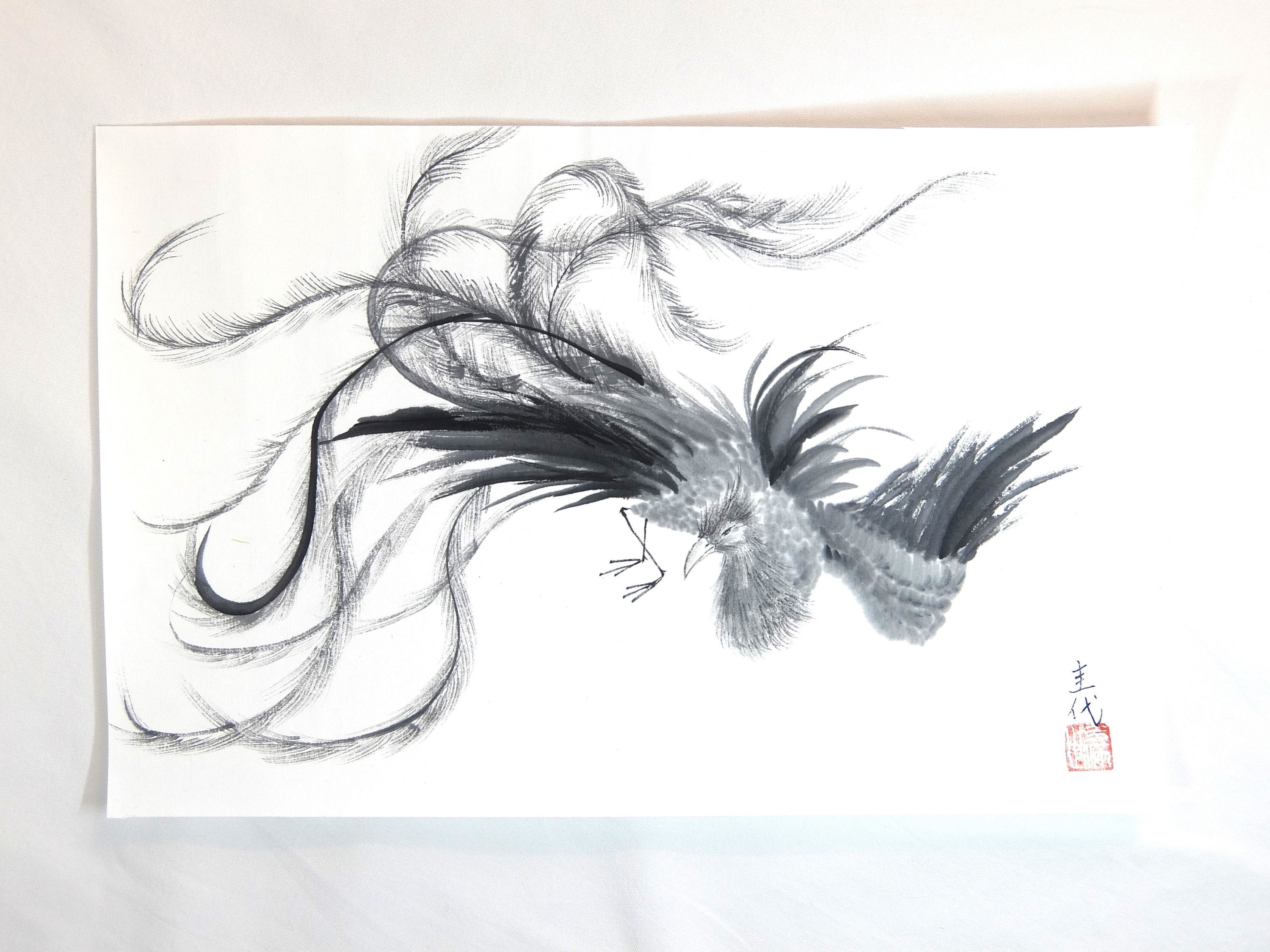 真作】絵画 日本画（色紙） 静物画 自然の恵みをシンプルな筆致