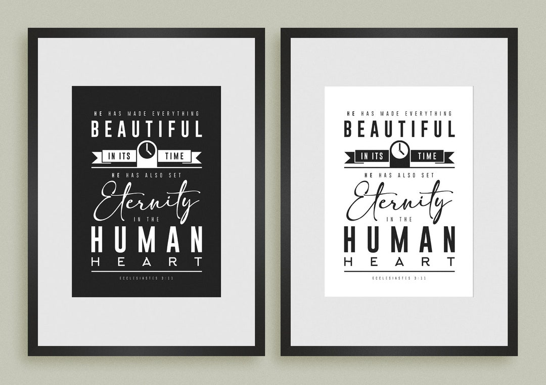 Prediger 3 HE has made EVERYTHING BEAUTIFUL Prediger 3:11 Bibelvers 8x10 ...