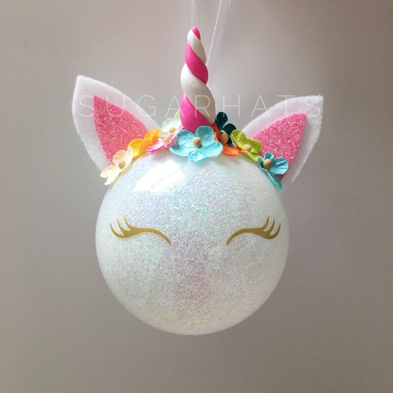 Unicorn Christmas Ornament Personalized Christmas Ornament Etsy