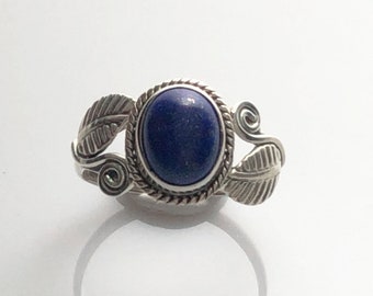 Lapis lazuli Fall Silver Ring