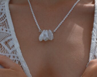 Crystal Necklace RAW - unique crystal - boho necklace - hippie necklace