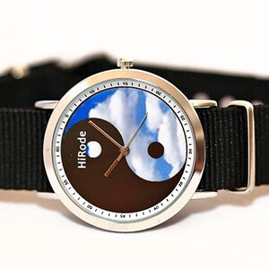 WATCH - BOHO watch Yin Yang - Kaleidoscope Mandala style watch