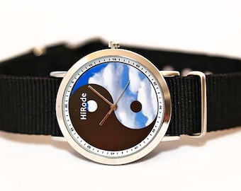 WATCH - BOHO watch Yin Yang - Kaleidoscope Mandala style watch