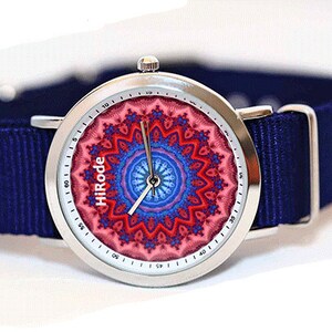 WATCH - Coral Coast- Kaleidoscope Mandala style watch -Boho watch- hirode