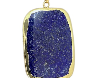 Lapis Lazuli pendant - blue stone - pendant - unique stone - boho pendant - hippie - boho
