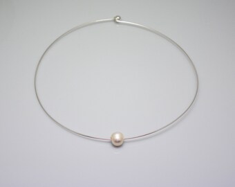 pearl necklace - Freshwater Pearl Choker - natural pearl - handmade - authentic pearl choker - original designs