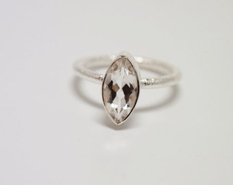 Crystal Ring - Sterling Silver - boho ring