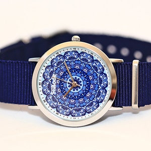 orologio yin yang - orologio boho - Be yang - Kaleidoscope Mandala style watch