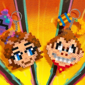DK and Pauline Bead Sprite Keychain  Set | Donkey Kong Bananza Inspired