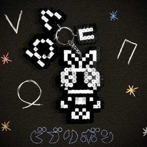 Vibri Bead Sprite Keychains | Vib-Ribbon inspired
