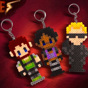 Chris Sheva and Wesker Bead Sprite Keychains | Resident Evil 5