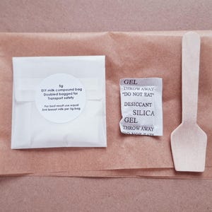 Signature DIY Breast Milk Jewellery Kits designed by Trisha Wood.